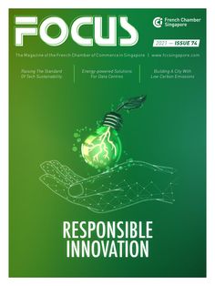 the front cover of focus magazine with an image of a hand holding a green light bulb