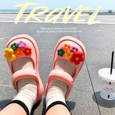 Material: EVAFeatures: Slides, solid color, cute little flower design, slip-on, unisex, Style: Casual, college Reminder: Size runs one size small. Costume Bags, Garden Clogs, Outwear Coat, Sunglass Chain, Patchwork Jacket, Floral Sweater, Slipper Sandals, Bra Set, Skate Shoes