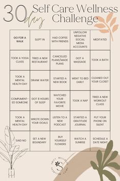 Planner Free | Use this 30 Day Self Care Wellness Challenge Bingo Card as an easy way to mark off small items dedicated to yourself. Print it out, tape it to your fridge, and use it as an easy reminder to put yourself first. #planner, #plannerMonthly #plannerWeekly #plannerIdea Self Care Bingo, 30 Day Self Care, Importance Of Self Care, Bingo Casino, Bingo Online, Self Care Worksheets, Self Care Challenge, Wellness Challenge, Wellness Activities