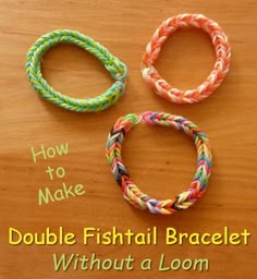 how to make double fishtail bracelet without a loom