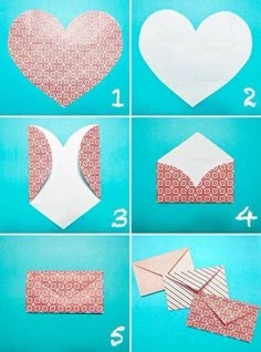 the instructions to make paper hearts for valentine's day on instagrams and facebook