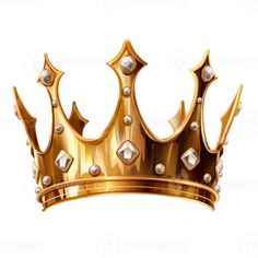 a golden crown with diamonds on it