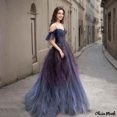 Olivia Mark - Starry Moon Embellished Formal Gown for Engagement and Special Occasions Gown For Engagement, Court Clothes, Celestial Gown, Fae Ball, Starry Night Prom, Themed Prom Dresses, Midnight Blue Wedding, Celestial Dress, Fantasy Ball