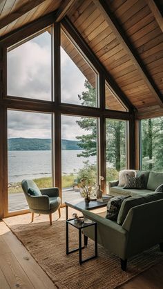 25 Lake Cottage Decorating Ideas to Create Your Dream Retreat – My Blog Modern Cottage Lake House, Dark Grey Living Room, Lake Toxaway, Coastal Cabin, Minimalist Bedrooms, Cottage Decorating Ideas