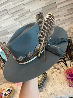 Custom Flat Brim Hat - Etsy Vendor Booth Display Ideas Hats, Western Hats For Women Boho, Diy Cowgirl Hats, Cowboy Hat Decorations Ideas, Cute Cowgirl Hats, Cowboy Hat Ideas, Womens Western Hats, Rancher Hats, Cowgirl Hats Western