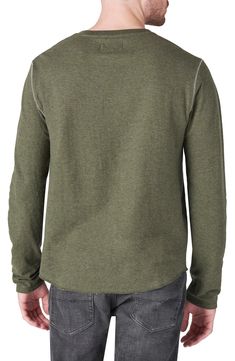 Soft and warm in a two-layer cotton knit, this versatile henley makes the perfect casual-day partner to your favorite five pockets. Crewneck Long sleeves with ribbed cuffs 100% cotton Machine wash, tumble dry Imported Cotton Knit, Lucky Brand, Men Sweater, Top Brands, Nordstrom, Great Deals, Long Sleeves, Crew Neck, Luxury Fashion