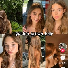 Golden Brown Hair, Brown Hair Looks, Brown Hair Inspo, Hair Stylies, Haircuts Straight Hair, Hair Inspiration Color, Hair Inspo Color, Light Brown Hair, Brunette Hair