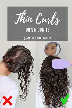 Curly Hair Routines – Gena Marie Fine Curly Hair, Curly Hair Style, Scrub Corpo, Hair Pick, Curly Girl Method, Hair Help, Curly Hair Routine, Curly Hair Care, Curly Hair Tips