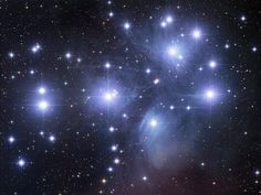 The 7 Sisters -- Relativity :-) Pleiades Star Cluster, The Seven Sisters, Astronomy Pictures, Star Clusters, The Pleiades, Stars In The Sky, Seven Sisters, Dream Weaver, Nebulas