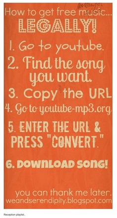 an orange sign with the words how to get free music legally