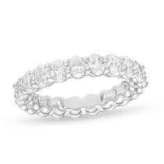 An exquisite reflection of your love, this fancy-shape diamond eternity band is certain to thrill for wedding or anniversary. Expertly crafted in sleek platinum, this remarkable design showcases sparkling 1/8 ct. oval-cut diamonds - each boasting a color rank of I and clarity of VS2 - that surround the endless band. This breathtaking style is lovely alone or paired with her diamond solitaire. Dazzling with 3 cts. t.w. of diamonds and a brilliant buffed luster, this eternity band is a beautiful r Diamond Eternity Band, Platinum Metal, Oval Cut Diamond, Diamond Eternity, Eternity Band Diamond, The Endless, Eternity Band, Oval Diamond, Diamond Stone