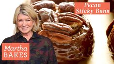 martha bakes on the cover of full episode, with an image of a cake in the background