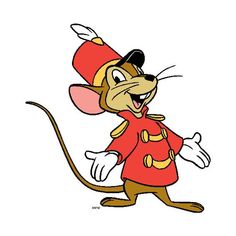 a cartoon mouse in a red outfit