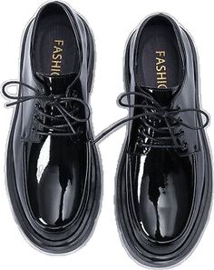 Black Synthetic Flat Lace-up Shoes, Black Flat Lace-up Office Shoes, Black Flat Lace-up Shoes For Office, Casual Black Dress Shoes For Party, Black Patent Leather Flat Shoes, Mens Business, Style Formal, Business Style, British Style