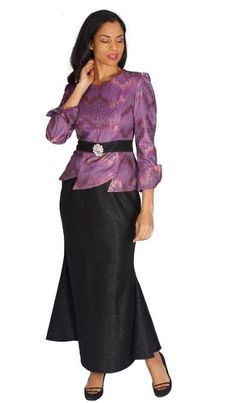 Diana 8538 2 piece Skirt Suit Colors: Purple/Multi Sizes: 8, 10, 12, 14, 16, 18, 20, 22, 24 Chic Peplum Evening Set, Chic Evening Peplum Set, Elegant Fitted Two-piece Spring Dress, Elegant Long Sleeve Two-piece Dress, Elegant Evening Sets With Peplum Shape, Elegant Spring Peplum Sets, Elegant Fitted Peplum Sets, Elegant Long Sleeve Fitted Two-piece Dress, Evening Long Sleeve Fitted Set