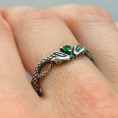 Ring With Twin Snakes and Emerald Unique Animal Ring Serpent - Etsy Snake Wedding Ring, Silver Fantasy Rings For Collectors, Sterling Silver Fantasy Rings As Gift, Sterling Silver Fantasy Style Promise Ring, Magical Sterling Silver Crystal Ring For Gift, Silver Gemstone Snake Ring As A Gift, Silver Gemstone Snake Ring For Gift, Silver Snake Ring With Gemstone For Gift, Silver Fantasy Rings For Anniversary