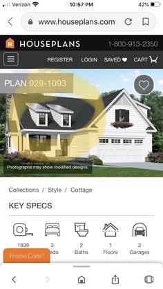 the houseplans app is open and ready to be used for real estate listing