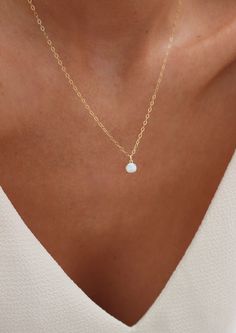 Tiny Opal Necklace | Opal Pendant | Dainty Opal Necklace | Delicate Opal | Gold Opal Pendant Necklace | Minimal Necklace | Gemstone Necklace Dainty Opal Necklace, Opal Necklace Gold, Dainty Necklaces, Wearing Jewelry, Necklace Opal, Opal Pendant Necklace, Minimal Necklace, Necklace Extender, Dainty Gold Necklace