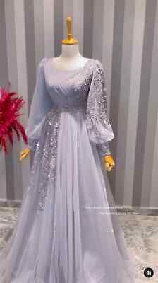 Modest Prom Dresses Evening Dresses Dubai Long Glitter Formal Party Dress Gowns | eBay Modest Fairytale Dress, Modest Fantasy Dress, Halal Prom Dresses, Gorgeous Prom Dresses Classy, Hijabi Party Dress, Hijabi Evening Dresses, Modest Prom Dresses Muslim, Modest Ball Gowns, Outfits For Sunday