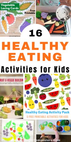 healthy eating activities for kids with text overlay