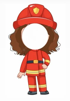 a girl in a fireman's uniform