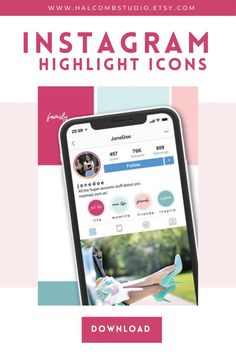 an instagramr with the text instagramm highlight covers on top of it