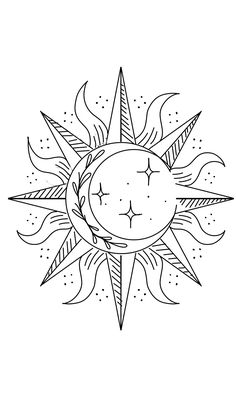 the sun with two faces and stars on it