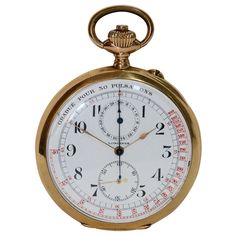 Longines Yellow Gold Pocket Watch Classic Chronograph Watch With Stopwatch For Formal Occasions, Antique Formal Watches With Stopwatch, Antique Yellow Gold Chronometer Watch, Timeless Yellow Gold Chronograph Watch As Gift, Luxury Yellow Gold Pocket Watch With Chronometer, Formal Yellow Gold Chronograph Watch With Chronometer, Vintage Gold Chronograph Watch For Formal Occasions, Gold Chronograph Collectible Watches, Collectible Gold Chronograph Watch