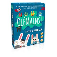 The family version of Olémains is ready to tackle children's favorite themes, much to their delight... and to the amusement of adults too! Get ready for inevitable laughter in just one minute!. DÉtails : Author : Pauline et Nicolas Illustrator : Lila Prieur . The aim of the game is to get your team to turn as many words on cards as possible within a given time.. Durée du jeu : 20 Mn. Nombre de joueurs : 4 to 16 players. 1 game board, 250 cards for guessing (mime, singing, riddles), and surprises Pantomime, Hobby Games, Mini Rodini, Family Game, Game Board, Stella Mccartney Kids, Family Games, Riddles, Educational Toys