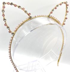 ✨Lepidolite Crystal Cat Ear Headband✨ Each sphere used in this headband has been carefully hand-selected and thoughtfully arranged to ensure a strong and durable piece that will not easily break or scatter. This headband is designed to stay in place without causing any discomfort. Whether you are looking for a stylish accessory or a source of positive energy, our Cat Ear Headband is the perfect choice. Be sure to check out our shop for more unique and beautifully crafted accessories! Lepidolite Crystals, Cat Ear Headband, Crystal Cat, Cat Ear, Headband Hair, Costume Hats, Ear Headbands, Headband Hairstyles, Cat Ears