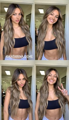 Dreamy Hair Aesthetic, Light Brown Hair With Highlights Dark Roots, Riley Sausage Hair, Brown Box Dye To Blonde, Highlights Brown Hair Blonde Balayage Ombre, Low Maintenance Blonde Hair With Dark Roots, Brown Hair Colors With Extensions, Bronde Balayage 2023, 26” Hair Extensions