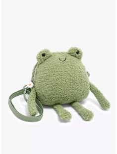 Frog Fuzzy Figural Crossbody Bag Stuffie Backpack, Frog Plushie Aesthetic, Frog Stuffed Animal Pattern, Frog Merch, Cute Frog Stuff, Weird Bags, Frog Purse, Frog Accessories, Fun Purses