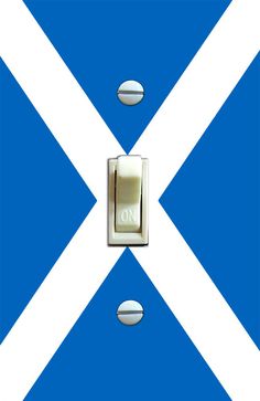 a light switch cover with the flag of scotland