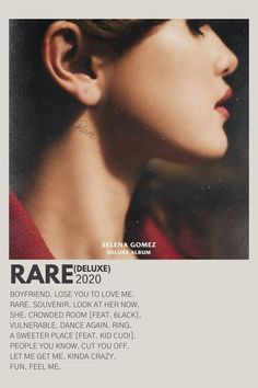 rare (deluxe) by selena gomez - minimalist polaroid poster Selena Gomez Poster, Selena Gomez Cover, Selena Gomez Wallpaper, Minimalist Music, Music Poster Ideas