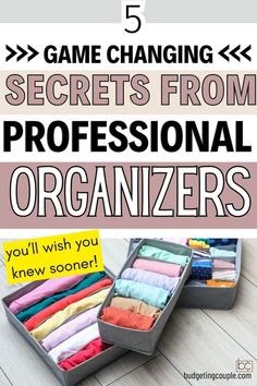 an open suitcase with clothes in it and the words game changing secrets from professional organizers