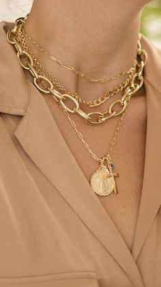 Fondant Rose, Luxe Jewelry, Fashion Fashion, Aura, Chain Necklace, Gold Necklace, Chain, Gold, Styling Tips