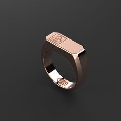 The rose gold of this 18k ring along with its modern lines design creates a piece full of purity and presence.Very suitable for any moment and any situation, it gives its wearer a fresh and forceful air in terms of intentions.A jewel that dresses by itself and that can also be accompanied with others but always taking into account the sobriety and poise. Metal: 18k Rose Solid Gold Dimensions: 7.5 mm W x 24.5 mm L 100% Handcrafted Package: Iconic Seekers Gift Box Solid Gold items are considered as custom order.Production and shipping takes 15 days.This item is final sale and can't be exchanged or returned.Taxes, duties and shipping costs are included on price. CARE METAL: To carefully wipe this jewel, use the supplied polishing cloth, then remove any residual tarnish with mild diluted soap. Modern Rose Gold Rings With Polished Finish, Elegant Rose Gold Open Signet Ring, Luxury Rose Gold Signet Ring For Wedding, Rose Gold Engraved Open Ring For Formal Occasions, Luxury Rose Gold Open Engraved Ring, Luxury Rose Gold Wedding Signet Ring, Luxury Engraved Rose Gold Open Ring, Formal Rose Gold Engraved Open Ring, Elegant Rose Gold Signet Ring With Polished Finish