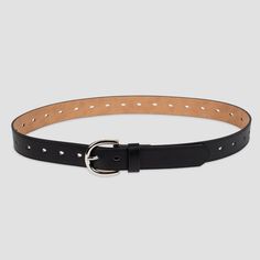 For the final piece to your casual look, slide on the Fully Perforated Casual Belt from A New Day™. This simple design of this faux-leather belt keeps the focus on your style while creating a polished look to keep you feeling put-together. Add to your high-rise jeggings or destroyed boyfriends jeans, and tuck in your top to show off the shining silver buckle. Spring Leather Belt With Buckle Closure, Casual Belts With Buckle Closure For Spring, Casual Belt With Buckle Closure For Spring, Adjustable Casual Belt For Workwear, Casual Belt, Faux Leather Belts, The Shining, Slide On, Polished Look