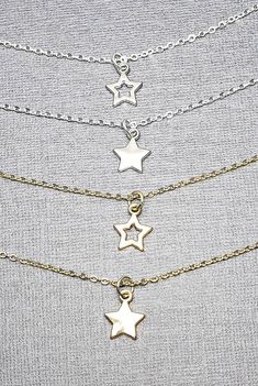 Mother Daughter Twinning Necklaces| Star Charm Necklaces| Mother Daughter Star Necklace Set| Persona Star-shaped Charm Necklaces For Jewelry Making, Nickel-free Star Necklace In Celestial Style, Nickel-free Star-shaped Celestial Necklaces, Celestial Star-shaped Nickel-free Necklaces, Nickel-free Star-shaped Celestial Necklace, Mother Daughter Twinning, Necklaces Birthstone, Necklaces Personalized, Necklaces Star