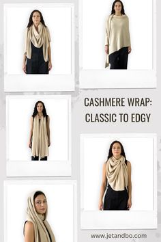 Find out how to wear a cashmere wrap in both classic and edgy ways, offering a range of options for different occasions. Ways To Wear A Shawl, Cashmere Shawl, A Blanket