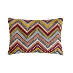 Fall Decor Oblong / Lumbar Pillow Cover in Autumn Color Palette Chevron Velvet Fabric, Halloween Gifts, Cozy Modern Decor - Amber Peaks Multi Color Lumbar Pillow, Burgundy Lumbar Pillow, Autumn Color Palette, Bed Runners, Velvet Couch, Patterned Bedding, Fall Color Palette, Outdoor Setting, Warm Autumn