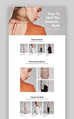 an image of a website page with the words how to nail the summer style