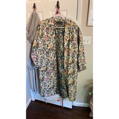 Never Worn X Revolve Cassius Jacket Size Medium. Fits True To Size. Floral Print Relaxed Fit Outerwear For Fall, Relaxed Fit Floral Print Outerwear For Fall, Multicolor Outerwear For Spring Loungewear, Oversized Floral Print Spring Outerwear, Oversized Floral Print Outerwear For Spring, Spring Floral Print Oversized Outerwear, Pink Outerwear For Fall Loungewear, Pink Fall Loungewear Outerwear, Spring Cotton Loungewear Outerwear