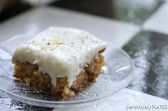 a close up of a piece of cake on a plate