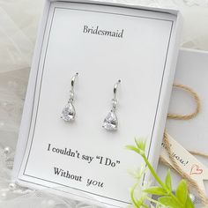 * Item Description . Pendant- teardrop 1.5cm .Ear hook 1.5cm . Gift Box size (W- 3 4/3 L- 5 1/4) . All ingredients in this product come from Korea This product come with your choice of jewelry card and gift box. If you want use for other occasion just indicate the card# (W01 F01 etc..) when you ordering. Thank you for visiting our shop! Silver Drop Jewelry For Mother's Day, White Gold Teardrop Earrings In Sterling Silver As Gift, White Gold Sterling Silver Teardrop Earrings Gift, Sterling Silver White Gold Teardrop Earrings Gift, Silver Teardrop Jewelry For Bridesmaid Gift, Silver Teardrop Pendant Jewelry For Bridesmaid Gift, Silver Drop Jewelry For Bridesmaid Gift, Dainty Silver Teardrop Earrings For Anniversary, Dangle Teardrop Earrings In Cubic Zirconia As Gift