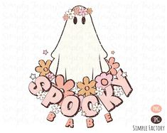 an image of a cartoon character with flowers in her hair and the word pook on it