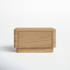 an empty wooden box on a white background