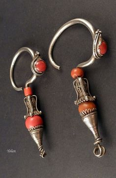 Aluminum Earrings, Witch Jewelry, Turkish Jewelry, Earrings Inspiration, Coral Jewelry, Ancient Jewelry, Ethnic Earrings, Moon Jewelry, Hippie Jewelry