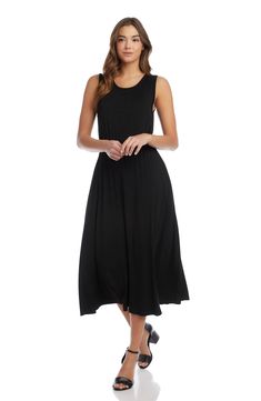 A versatile warm-weather midi in a swingy flared silhouette features a curve-enhancing cinched waist and handy pockets for stashing your keys or phone. Style Name:Karen Kane Artisan Jersey Midi Dress. Style Number: 6201927. Stylish Workwear, Corporate Dresses, Bohemian Chic Outfits, Chic Workwear, Black Dress Style, Workwear Outfits, Cold Side, Dresses With Pockets, Everyday Dress