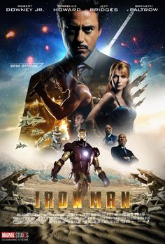 the movie poster for iron man starring actors from across the world, including captain america